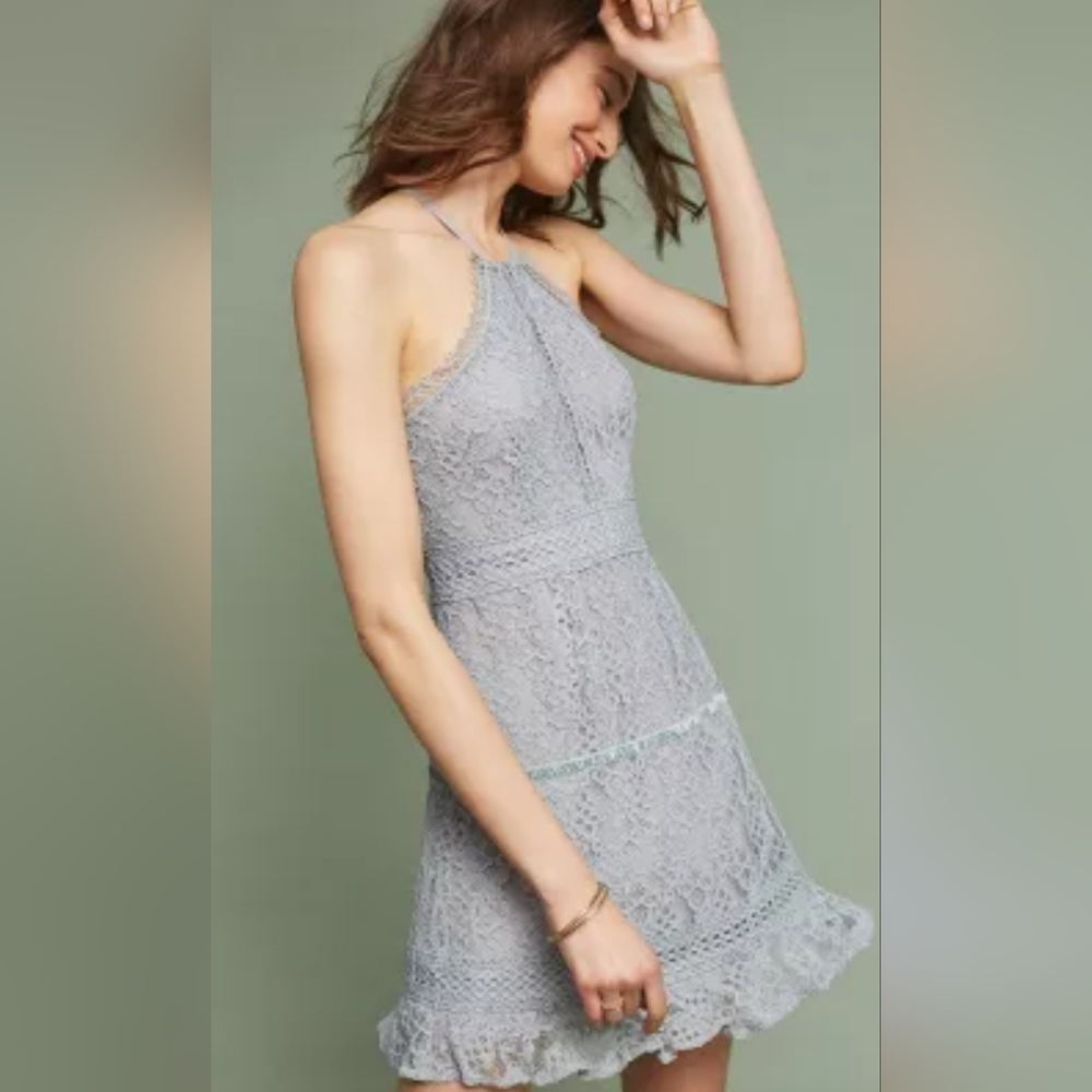 Foxidox Beautiful Blue lace dress, size S